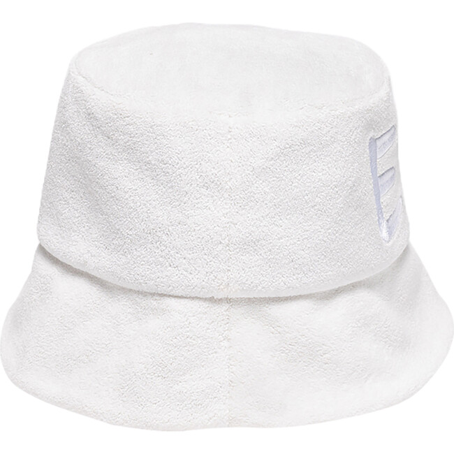Women's Yuki Tonal Embroidered Monogram Bucket Hat, Optic White - Hats - 2