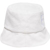 Women's Yuki Tonal Embroidered Monogram Bucket Hat, Optic White - Hats - 2