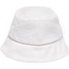 Women's Yuki Tonal Embroidered Monogram Bucket Hat, Optic White - Hats - 3