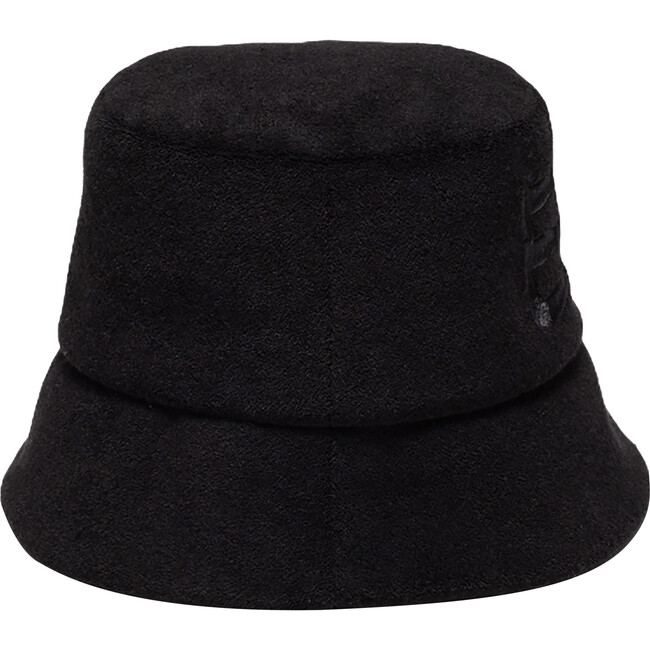 Women's Yuki Tonal Embroidered Monogram Bucket Hat, Black - Hats - 2