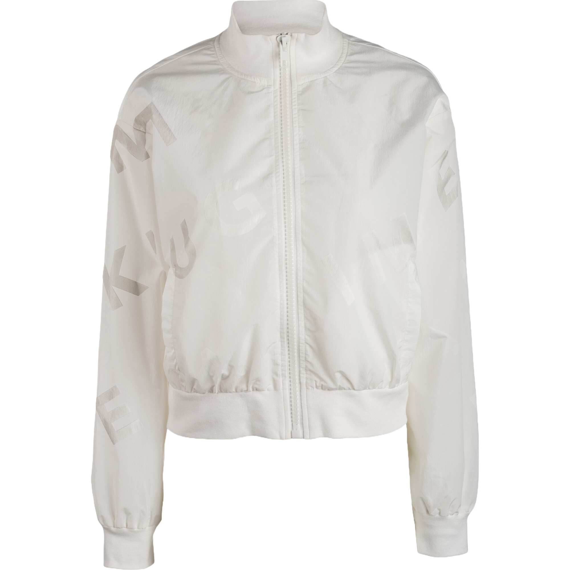 Women's Steffi High-Neck Zipped Shell Jacket, Optic White - Jackets - 1