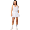 Women's Venus Bias-Cut Ruched Back Tank Top, Optic White - Tank Tops - 4