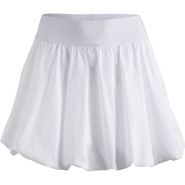 Women's Serena Layered Tennis Bubble Skirt, Optic White