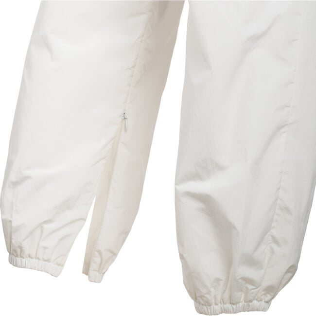 Women's Martina Ankle Slide Zipper Pants, Optic White - Sweatpants - 3