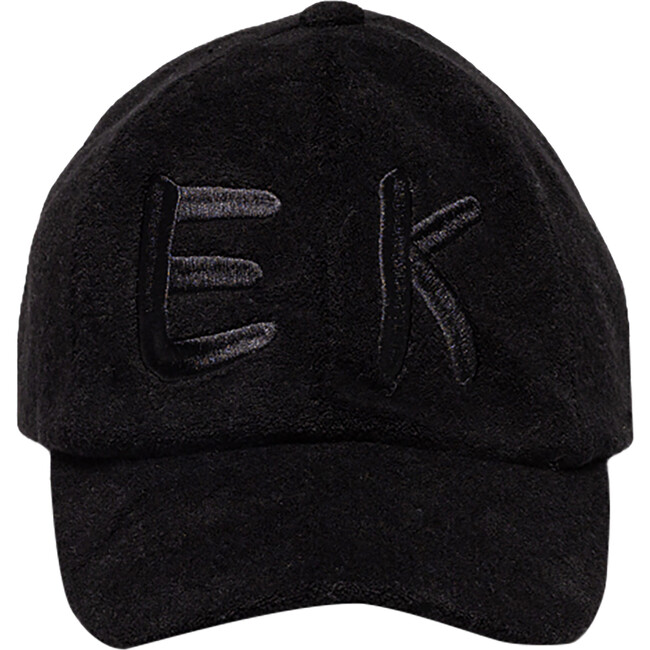 Women's Lo Baseball Tonal Embroidered Monogram Cap, Black
