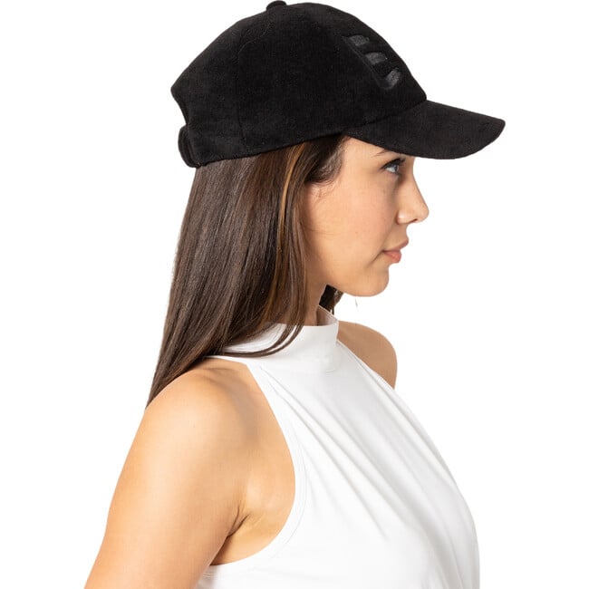 Women's Lo Baseball Tonal Embroidered Monogram Cap, Black - Hats - 5