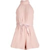 Women's Leylah Halter Neck Short Jumpsuit, Pale Pink - Jumpsuits - 1 - thumbnail