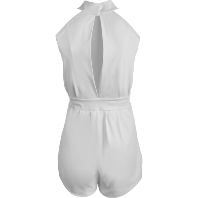 Women's Leylah Mock Neck Jumpsuit, Optic White - Jumpsuits - 2