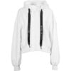 Women's Iga Oversized Seamless Cropped Hoodie, Optic White - Sweatshirts - 1 - thumbnail