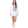 Women's Iga Oversized Seamless Cropped Hoodie, Optic White - Sweatshirts - 3