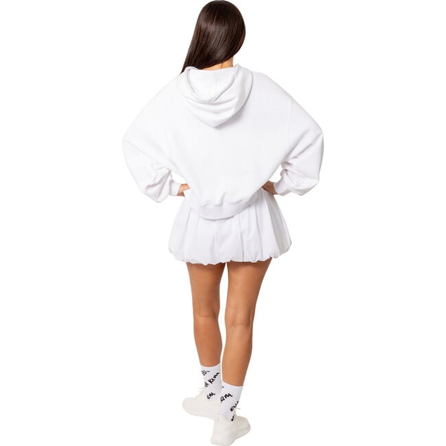 Women's Iga Oversized Seamless Cropped Hoodie, Optic White - Sweatshirts - 5