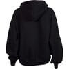 Women's Iga Oversized Seamless Cropped Hoodie, Black - Sweatshirts - 2