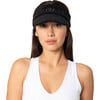 Women's Evonne Embroidered Visor, Black - Hats - 5