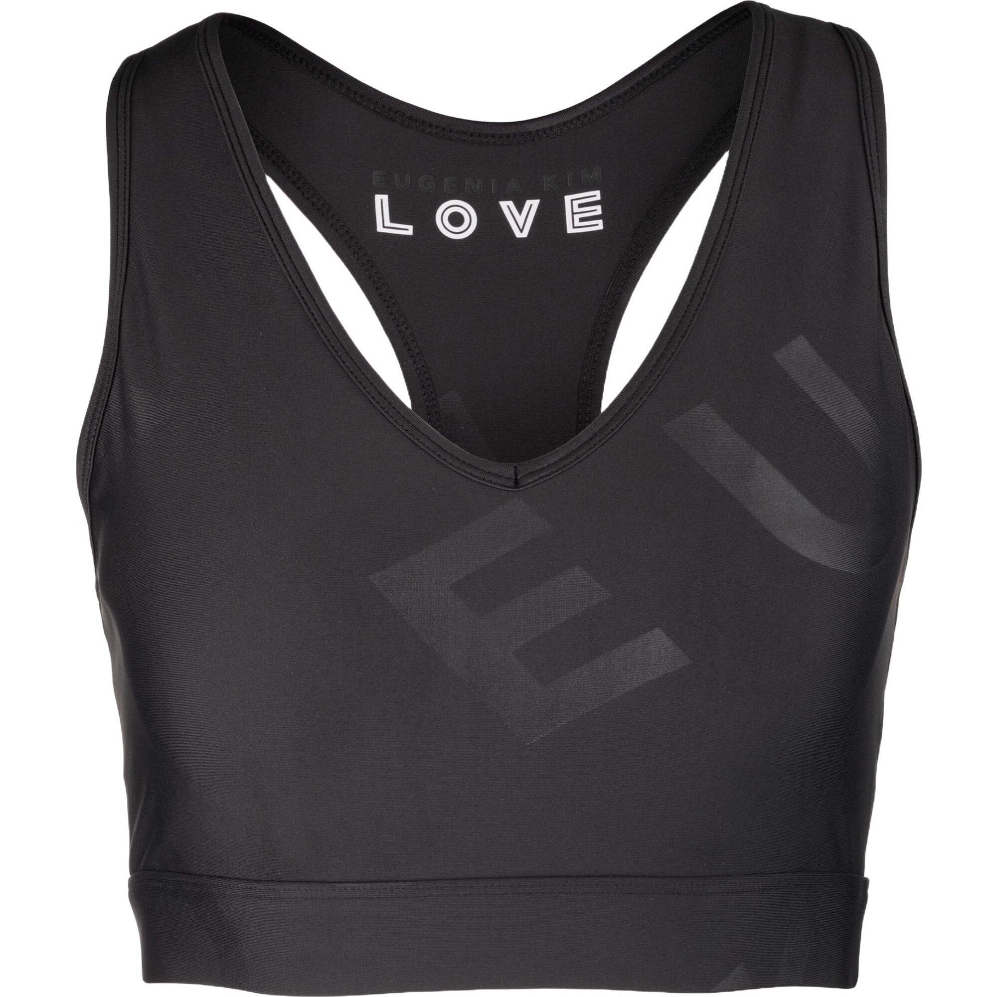 Women's Emma V-Neck Sports Bra, Black - Bras - 1
