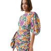 Women's Pia Ruched Short Dress, Formentera Flora - Dresses - 2