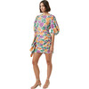 Women's Pia Ruched Short Dress, Formentera Flora - Dresses - 3