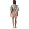 Women's Pia Ruched Short Dress, Formentera Flora - Dresses - 4