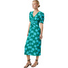Women's Maci Ruched Front Midi Dress, Forest Bombay Bloom Mini - Dresses - 3