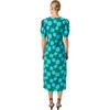 Women's Maci Ruched Front Midi Dress, Forest Bombay Bloom Mini - Dresses - 4