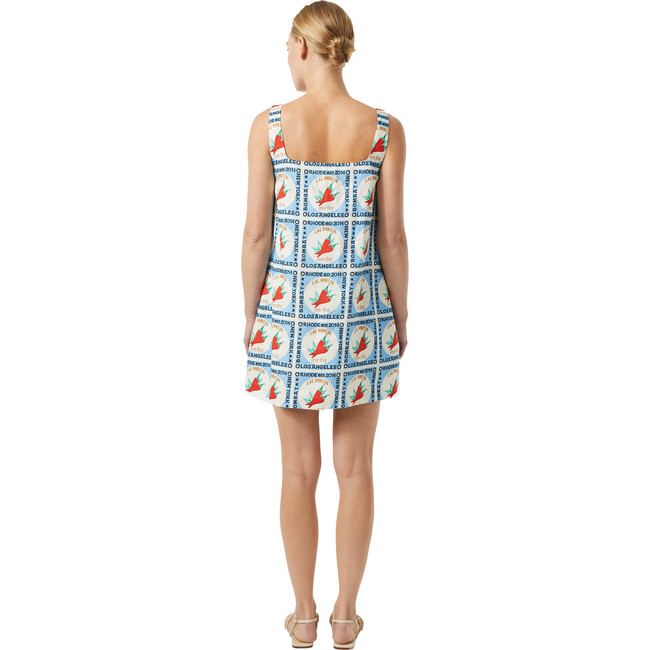 Women's Kiera Sleeveless Oversized Short Dress, Lal Mirchi - Dresses - 3