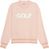 Women's Golf Full Sleeve Ribbed Trim Sweatshirt, Pink - Sweaters - 1 - thumbnail