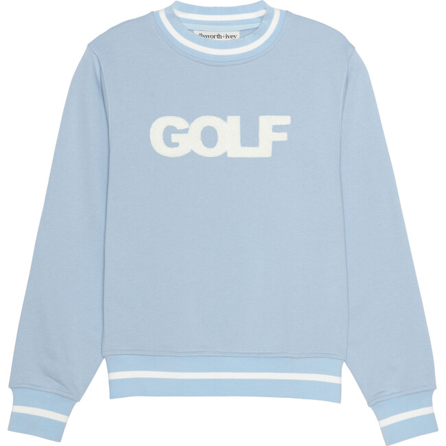 Women's Golf Full Sleeve Ribbed Trim Sweatshirt, Blue