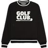 Women's Golf Club Full Sleeve Ribbed Trim Sweatshirt, Black - Sweaters - 1 - thumbnail