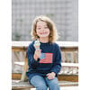 Kids American Flag Crewneck Sweater, Navy - Sweaters - 2