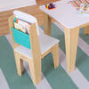 Wooden Pocket Storage Table and 2 Chair Furniture Set – Natural - Play Tables - 3