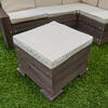 Wooden Outdoor Sectional Ottoman & Umbrella Set with Cushions, Kids’ Patio Furniture, Bear Brown & Beige - Kids Seating - 3