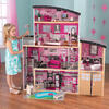 Sparkle Mansion Wooden Dollhouse with Lights & Sounds and 30 Accessories, Pink - Dollhouses - 2