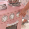 Vintage Wooden Play Kitchen with Working Knobs, Pink - Play Kitchens - 3