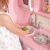 Vintage Wooden Play Kitchen with Working Knobs, Pink - Play Kitchens - 5