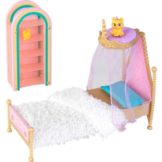 Rainbow Dreamers Cloud Bedroom Dollhouse Furniture with 8 Pieces