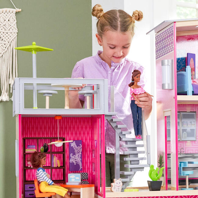 Kidkraft girl's uptown dollhouse with furniture online