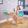 Grow Together™ Pocket Adjustable Wooden Desk and Chair, Natural - Play Tables - 2