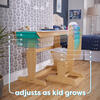 Grow Together™ Pocket Adjustable Wooden Desk and Chair, Natural - Play Tables - 3