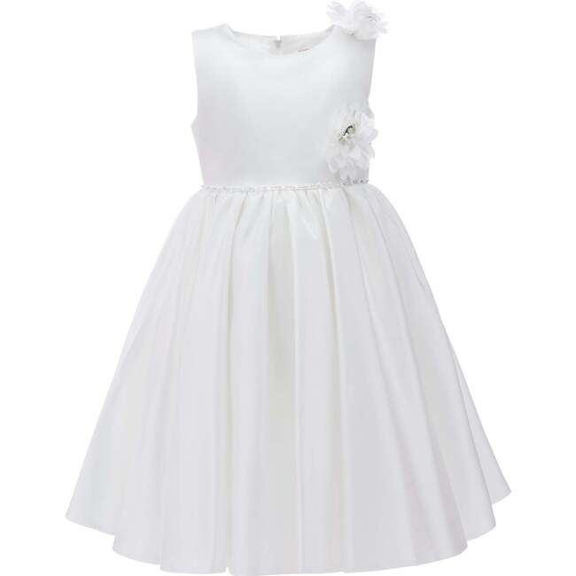 Denali Satin Dress, White