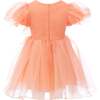 Bow Organza Dress, Peach - Dresses - 2