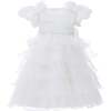 Bonaventura Ruffle Dress, White - Dresses - 1 - thumbnail