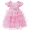 Bonaventura Ruffle Dress, Pink - Dresses - 1 - thumbnail