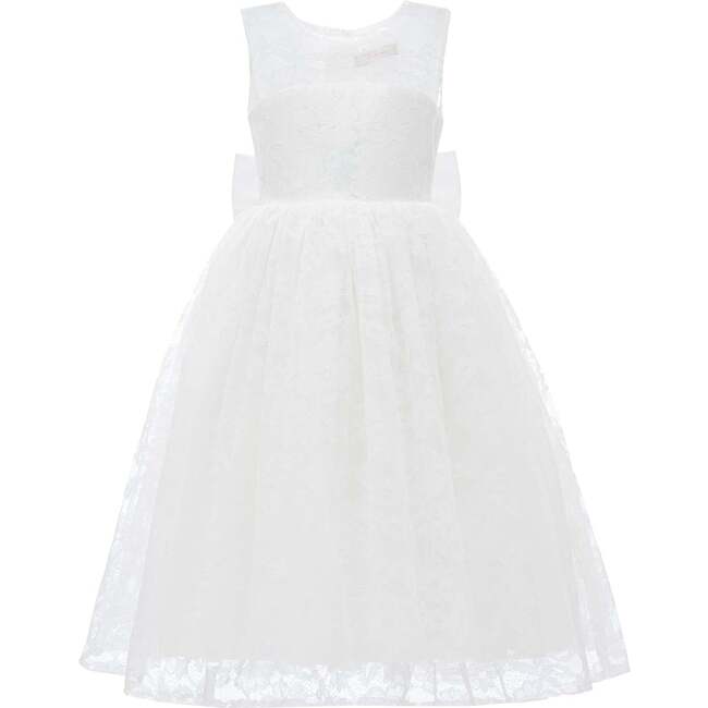 Rossemere Lace Embroidered Tulle Dress, White