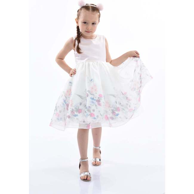 Mabel Floral Garden Organza Dress, Pink - Dresses - 2