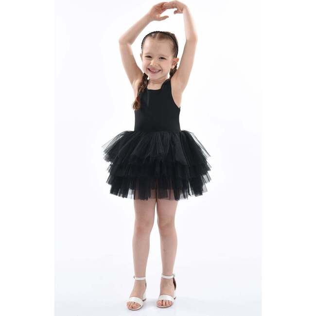 Solid Tutu Dress, Black - Dresses - 2