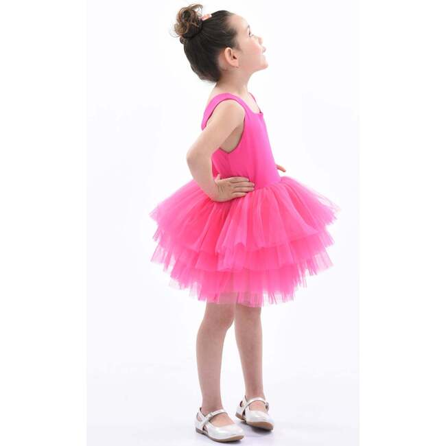 Rouge Solid Tutu Dress, Pink - Dresses - 3