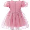 Raspberry Bow Organza Dress, Pink - Dresses - 2