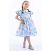 Daisy Party Dress, Blue - Dresses - 2