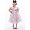 Daisy Party Dress, Peach - Dresses - 2