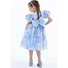 Daisy Party Dress, Blue - Dresses - 4