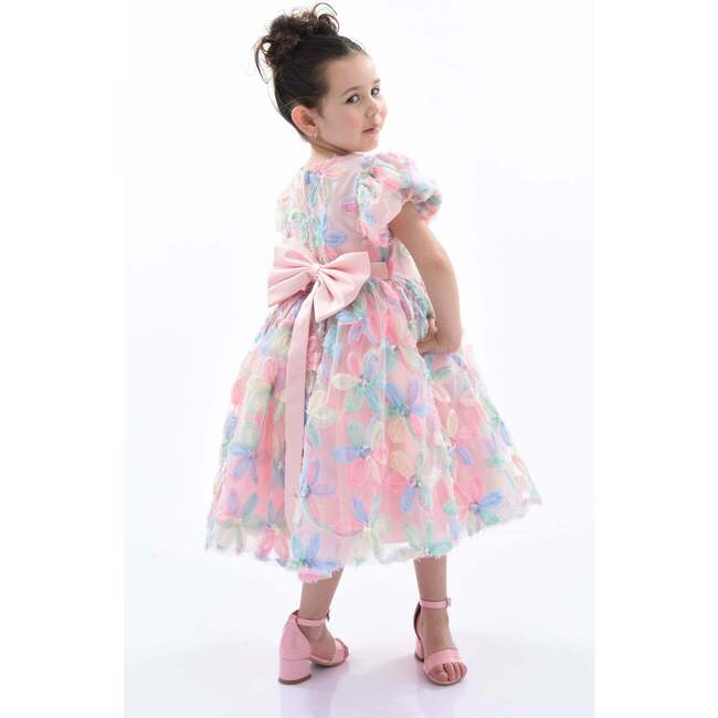 Daisy Party Dress, Peach - Dresses - 4